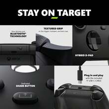 Microsoft Xbox Wireless Gaming Controller (2025) With USB-C Cable, Carbon Black - View 4