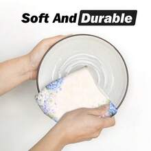 2pcs Hydrangea Printed Dish Towels, Super Absorbent Microfiber Cleaning Cloths, Machine Washable, Suitable For Holiday Decoration, Cooking, Baking, Housewarming Gifts And Cleaning Supplies, Fit For Kitchen, Bathroom, Toilet - Multicolor - View 8