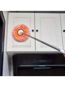 Extra Long Magic Broom With Detachable Head, Dual-Sided Silicone Scraper, Easy Hair And Dust Removal For Hard Floors And Carpets, Commercial Cleaning Broom With Angle Design For Easy Storage - 3 pcs tube - 查看 4