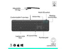 Logitech Signature Slim Wired Combo MK625 Optical Wired Mouse Graphite - 查看 4