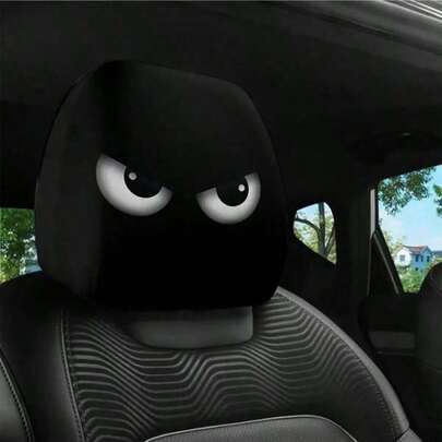 2pcs Halloween & Christmas Car Headrest Covers - Fits All Models, Unfilled Design For Easy Installation, Fun Car Interior Decor For Drivers & Passengers