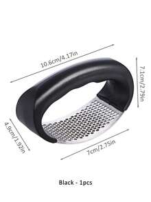 1pc Manual Stainless Steel Garlic Crusher Mincer, Kitchen Garlic Press, Ring Shaped Manual Garlic Press Masher, Multi-Function Squeezer Tool, Easy To Clean Kitchen Tool For Quickly And Effectively Crushing Garlic, Vegetable Mincer, Vegetable Cutter, Kitchen Slicing Tool, Kitchen Tool. - Multicolor - View 7