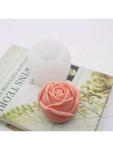 玫瑰花DIY手工石膏香薰石多功能硅胶模具，时尚设计 - 花朵 - 查看 1