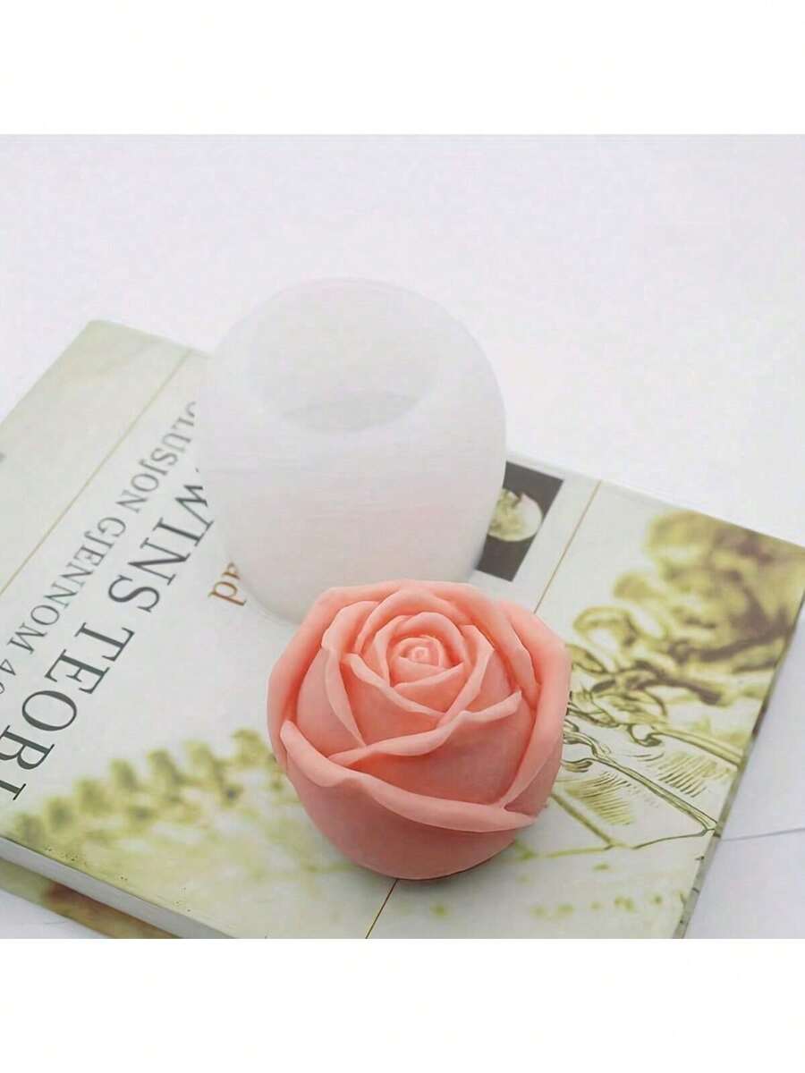 玫瑰花DIY手工石膏香薰石多功能硅胶模具，时尚设计 - 花朵 - 查看 1