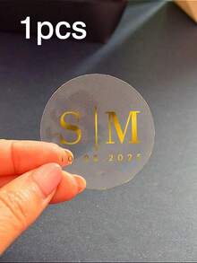 Nhãn dán tên/ngày cưới tùy chỉnh, nhãn dán tròn cá nhân hóa, nhãn dán cưới có thể tùy chỉnh, nhãn dán cảm ơn - Nhiều màu - Xem 12