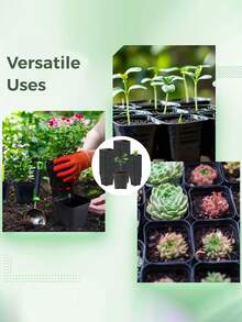 10/20/50个装方形植物播种种植杯塑料深盆苗圃树盆花卉植物容器盆栽花园种植 - 多色 - 查看 10