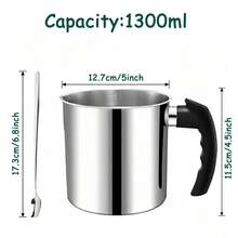 Bộ dụng cụ tự làm nến, bao gồm nồi nấu sáp, bấc nến, nhãn dán bấc, dụng cụ định tâm bấc, thích hợp để làm nến thơm và các sản phẩm thủ công mỹ nghệ bằng sáp. - Thay thế bộ phận bấc nến - Xem 5