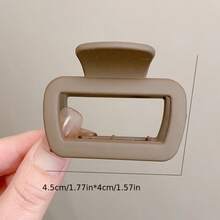 3 piezas de pinzas de pelo cuadradas mate de color aleatorio - Pinzas de pelo rectangulares simples, adecuadas para recogidos, semi-recogidos y uso diario casual. Accesorios de pelo duraderos y antideslizantes, diseñados para niñas, herramientas de soporte para el cabello, pinzas de agarre estable. - Multicolor - Ver 8