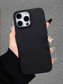 Bộ 2 ốp lưng điện thoại giả da mờ, tương thích với Apple X/XR/11/12/13/14/15/16/17/Pro/Plus/ProMax, bảo vệ toàn diện, thiết kế tối giản, bảo vệ hoàn hảo cho điện thoại của bạn. - Đen + Đen - Xem 3