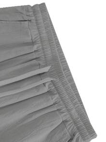 1 Conjunto de ropa de verano holgada y ligera para hombre: Camisa de manga larga con botones y cuello, color azul claro + Pantalones de pierna recta (Nota: La tela de lino puede arrugarse fácilmente y tener una ligera transparencia, por favor considérelo antes de comprar. Consulte la tabla de tallas en los detalles) - Gris Claro - Ver 6