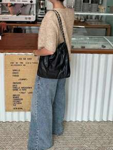 Áo khoác cardigan cài nút màu trơn hiện đại, thanh lịch, tối giản dành cho nữ, xuân/hè - Gạo Mơ - Xem 7