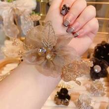 1/2pcs Women's Cute Hair Accessories: Star Hair Scrunchies, Large Embroidered Tulle Hair Scrunchies, Fashion Hair Clips, Flower Hair Accessories, Gifts, Travel, Women's Gifts, Hair Accessories, Christmas Stocking Stuffer Hair Scrunchies - Multicolor - View 13