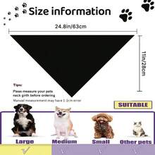 1pc 24.8"X11" "My Dad Is My Hero" Dog Scarf, Funny Gift For Dog Dads, Pet Bandana, Valentine's Day, Father's Day Dog Scarf, Christmas Birthday Gift For Dog Loving Men - Black and White - View 2