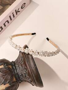 1pc Faux Pearl Headband, Elegant Versatile Streetwear Cute Daily Headband Hair Band Hair Hoop,Summer,Holiday,Travel - Multicolor - View 2