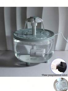 1500毫升/50.72盎司/0.4加仑透明宠物饮水器，自循环猫咪饮水喷泉，USB供电室内猫咪饮水器 - 彩色 - 查看 13