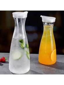 1000/1400/1600毫升透明亚克力果汁冷水瓶大容量咖啡牛奶壶耐热水壶饮水器具 - 彩色 - 查看 3