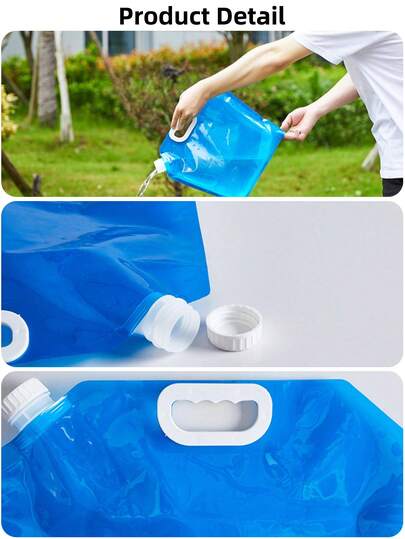  URBANWAVE 10L waterzak met grote capaciteit & drinkzak voor wandelen - Opvouwbare watercontainer met bijtventiel met hoge doorstroming, ultralichte waterzak voor noodwateropslag, vervangende waterzak, waterdraagtas