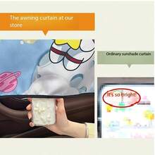 1pc Car Window Curtain With Net Pocket, Suction Cup Sunshade, Heat Insulation, Anti-UV Car Window Curtain - Mesh Suction Cup Style - View 6