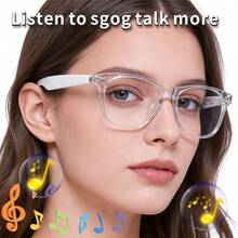 Nuevas gafas inteligentes de traducción de idiomas de inteligencia artificial, con micrófono incorporado, altavoces estéreo duales, control de música y llamadas inalámbricas, control de cámara, conversación por voz, asistente de voz de IA, gafas de audio - Ver 4