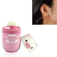 Earrings Hole Cleaner Kit, Ear Piercing Care Odor Removal Cleaning Tool For Girls Women, 20ml Odor Removal Cleaning Solution 180Pcs Ear Punching Floss Pig Shape, Esential Home Ear(Rose Flavor) - 查看 1