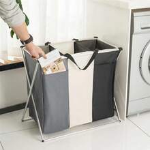 Multifunctional 3-Tier Folding Laundry Basket For Home Storage - 3 Divisórias - View 2
