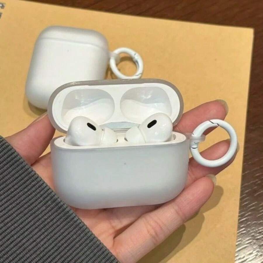 哑光白苹果蓝牙耳机防摔保护套，兼容苹果蓝牙耳机盒，防刮防摔 - 彩色 - 查看 1