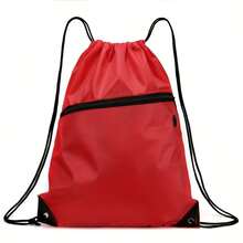 1 Piece Drawstring Bag, Large Capacity Drawstring Backpack, Outdoor Sports Travel Bag, Toiletry Bag - Red - View 10