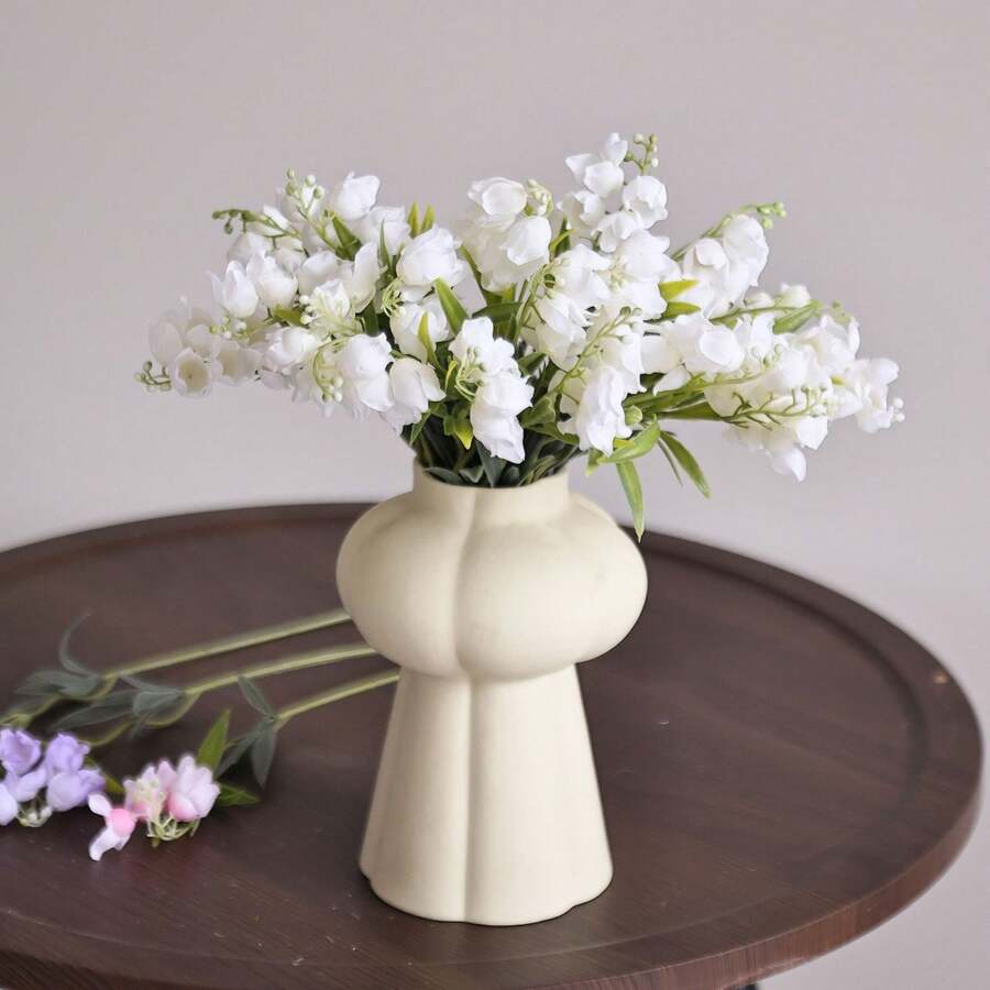 18 Stems Artificial Lily Of The Valley Bouquet - Fake Green Stems For Tabletop Center Decor And Party Decoration - Multicolor - View 1