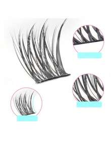 384pcs Individual False Eyelashes, Eyelash Book, Cluster False Eyelashes, Home DIY False Eyelashes, Cluster Eyelash Extensions, Makeup - View 6