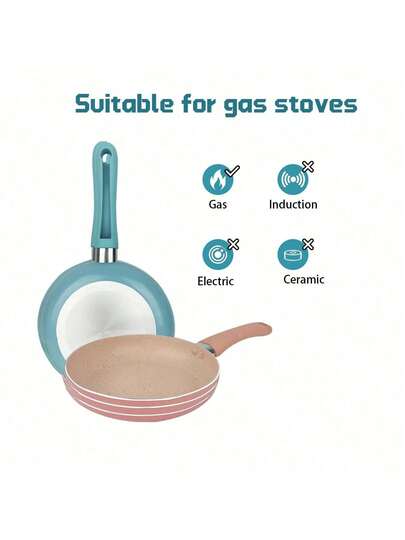 ABKOK 1 chảo nhôm chống dính mini -- Chảo rán bữa sáng xinh xắn, phù hợp cho khẩu phần ăn cá nhân, lựa chọn tốt nhất để làm chả giò, trứng bác và các món ăn khác, có nhiều màu sắc để lựa chọn.