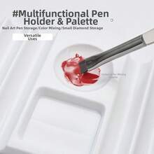 Dual Form Holder Plastic Pen Stand For Nail Art Tools Nail Brush Holder Storage Nail Extension Molds Holder - Multicolor - View 7