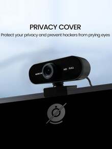 1080P全高清网络摄像头，带麦克风，USB即插即用电脑摄像头，可调节底座，适用于台式机/笔记本电脑，支持视频通话 - 黑色 - 查看 8