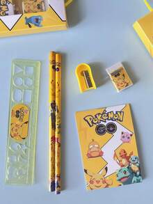 pokemon 6/8/12/14pcs Cartoon Stationery & Drawing Set, Suitable For Classroom Rewards, Back To School Gifts - Multicolor - View 5
