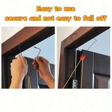 Adjustable Retractable Cat Teaser Wand Toy, Hanging Door Mouse Cat Toy, Cat Supplies - A Mouse Was Hanging On the Door from the Tripod. - View 5