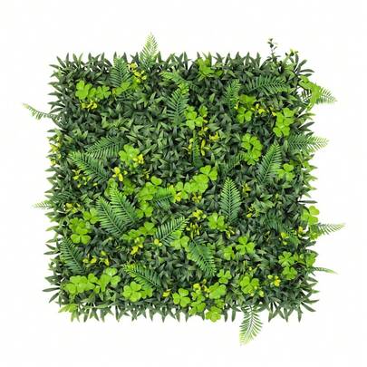 20"X20" Artificial Faux 3D Mix Leaf Privacy Fence Screen Decor Panel Hedge V11