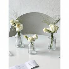 1/6/12件套迷你玻璃花瓶，小巧精致，适合插花和香薰，是婚礼、情人节、斋月及各种节日装饰的理想之选。尺寸：2.95英寸，三种尺寸可选。精美散装包装，现代波西米亚风格。完美适用于餐桌、客厅、卧室、浴室及其他家居装饰。 - 羅馬柱 - 查看 2