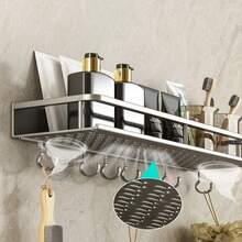 Aluminum Alloy Kitchen/Bathroom/Balcony Storage Rack, Waterproof & Rust-Proof, Bottle & Jar Organizer, Space-Saving, Two Installation Methods, No Drilling Required - A - View 11