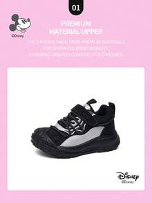 Disney Sản phẩm hợp tác chính thức với Mickey Mouse | Một đôi giày thể thao trẻ em, phù hợp cho sinh hoạt hàng ngày, lễ hội, thể thao và hoạt động ngoài trời. Giày ôm sát chân, chống trơn trượt, chống mài mòn và thoáng khí (Giày thể thao bé trai, giày ván trượt bé trai, giày thể thao trẻ em, giày thể thao bé gái, giày ván trượt bé gái) - màu đen - Xem 3