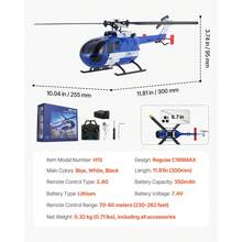 Elicotteri telecomandati per bambini - 11,81 x 10,04 x 3,74 Zoll - Visualizzare 11
