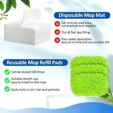 4 Pack Reusable Microfiber Mop Replacement Pads Dry Wet Sweeping Cloths For 10-12in Floor Sweeper Hardwood Floor Cleaning - 1 - 查看 7