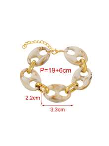 1 chiếc vòng tay hình mũi heo bằng hợp kim và nhựa, kiểu dáng tối giản, thanh lịch, phong cách đồng xu cổ điển, thích hợp cho phụ nữ, chị em gái, các cặp đôi, dự tiệc, quà tặng tốt nghiệp, phù hợp để đeo hàng ngày, hẹn hò, làm quà tặng, đi nghỉ mát, lễ hội, mùa hè, đi biển, dự tiệc, có thể điều chỉnh kích thước. - Nhiều màu - Xem 7