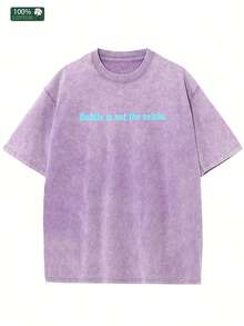Breathable Vintage Oversized T-Shirts Comfortable Cool Casual Crew Neck Retro Tops For Men - Violet - 查看 6