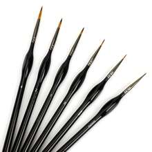 opeth 3/6支装木柄尼龙毛勾线笔套装，精细绘画笔，DIY涂鸦笔，拉花笔 - 彩色 - 查看 10