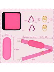 尼龙手柄包装包带，可拆卸，适用于博格包和其他包袋，沙滩包挂钩和迷你便携包挂钩，轻便可替换旅行配件，多色通用沙滩包钥匙扣防丢配件，可重复使用旅行配件，方便快速找到钥匙 - 彩色 - 查看 7