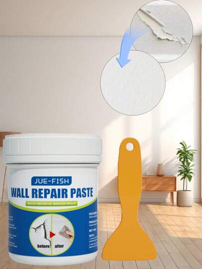 Keo sửa chữa tường trắng - Nhanh chóng sửa chữa các vết nứt và lỗ đinh trên tường, dễ dàng khắc phục các vết trầy xước. Keo sửa chữa và che phủ vết bẩn trên tường, chất sửa chữa bong tróc tường, chất chống thấm sửa chữa vết nứt.