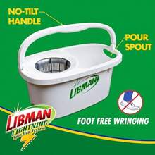 L2ozm0hg Libman Lightning Spin Mop System Plus 3 Refill Head Mop And Bucket With Wringer Set Floor Mop Spin Mop Libman Mop Mops For Floor Cleaning Hardwood Floor Mop 4 Total Mop Heads Included - Trắng - Xem 5