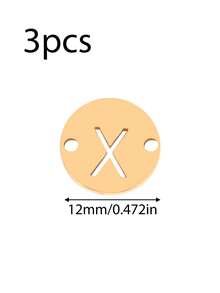 3个/套 字母连接吊坠 不锈钢 A-Z 字母吊坠 18K PVD 镀层 DIY 耳环 手链 首饰制作 - 吊墜 - 查看 11