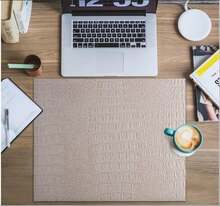 Alligator Fabric, Soft Textured Crocodile Vinyl Faux Leather, Gator Skin Embossed Upholstery DIY Craft And Clips Pleather Sheets U2013 One Foot Cut 12u201dx54u201d (Black) - ColorA - 查看 6