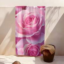 1pc Pink Rose Printed Beach Towel, Super Absorbent Quick Dry Towel For Swimming, Soft And Lightweight Beach Blanket, Suitable For Beach, Swimming, Outdoor, Travel (40*80CM Very Small) - A - View 10