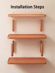 1件装三层竹制厨房收纳架，多功能桌面杯架兼茶叶架，餐厅储物架，大容量调料架，餐具架，咖啡机及咖啡豆收纳架，瓶架，两种款式可选，防滴漏，透气防潮，适用于厨房、餐厅、咖啡厅、客厅桌面展示和收纳 - 彩色 - 查看 9